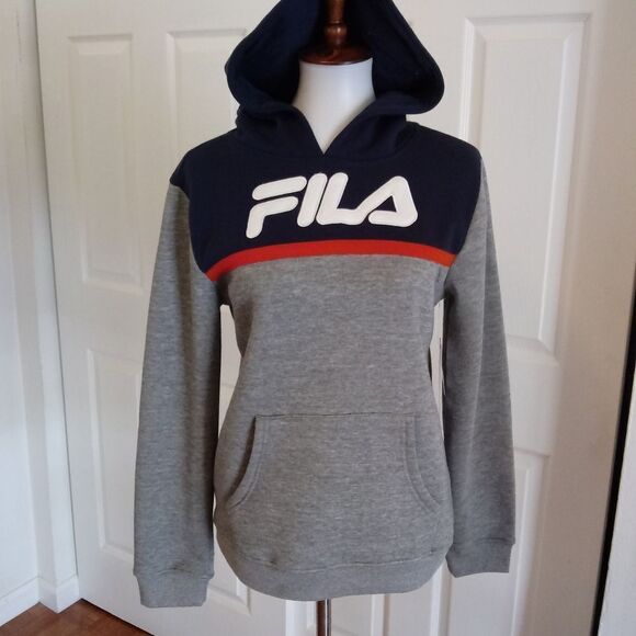 FILA Grey Heather Hoodie - Picture 1 of 8